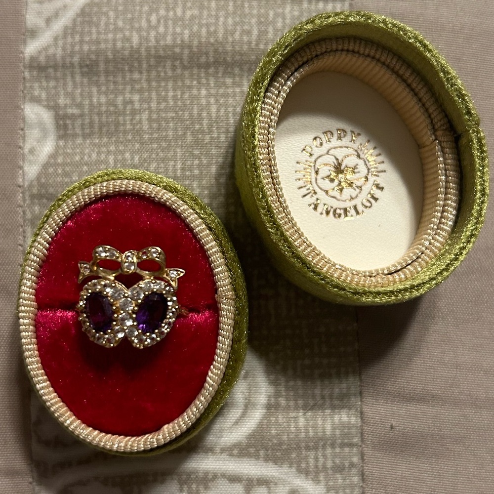 Limited Edition Poppy Angeloff Czarina Ring.  Only 10 made. Gold and Amethyst.